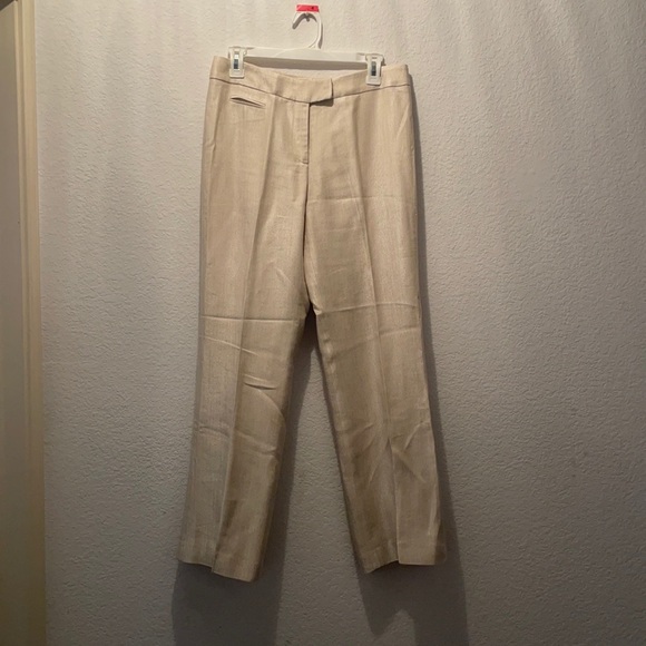 Talbot petite pants. Champagne color with a nice sheen and lined. - Picture 1 of 5